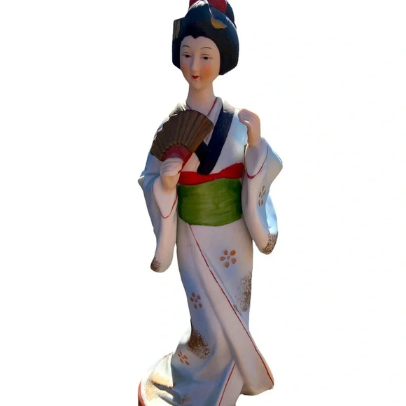 Ceramic Japanese Lady Figurine Vintage - Picture 6 of 6